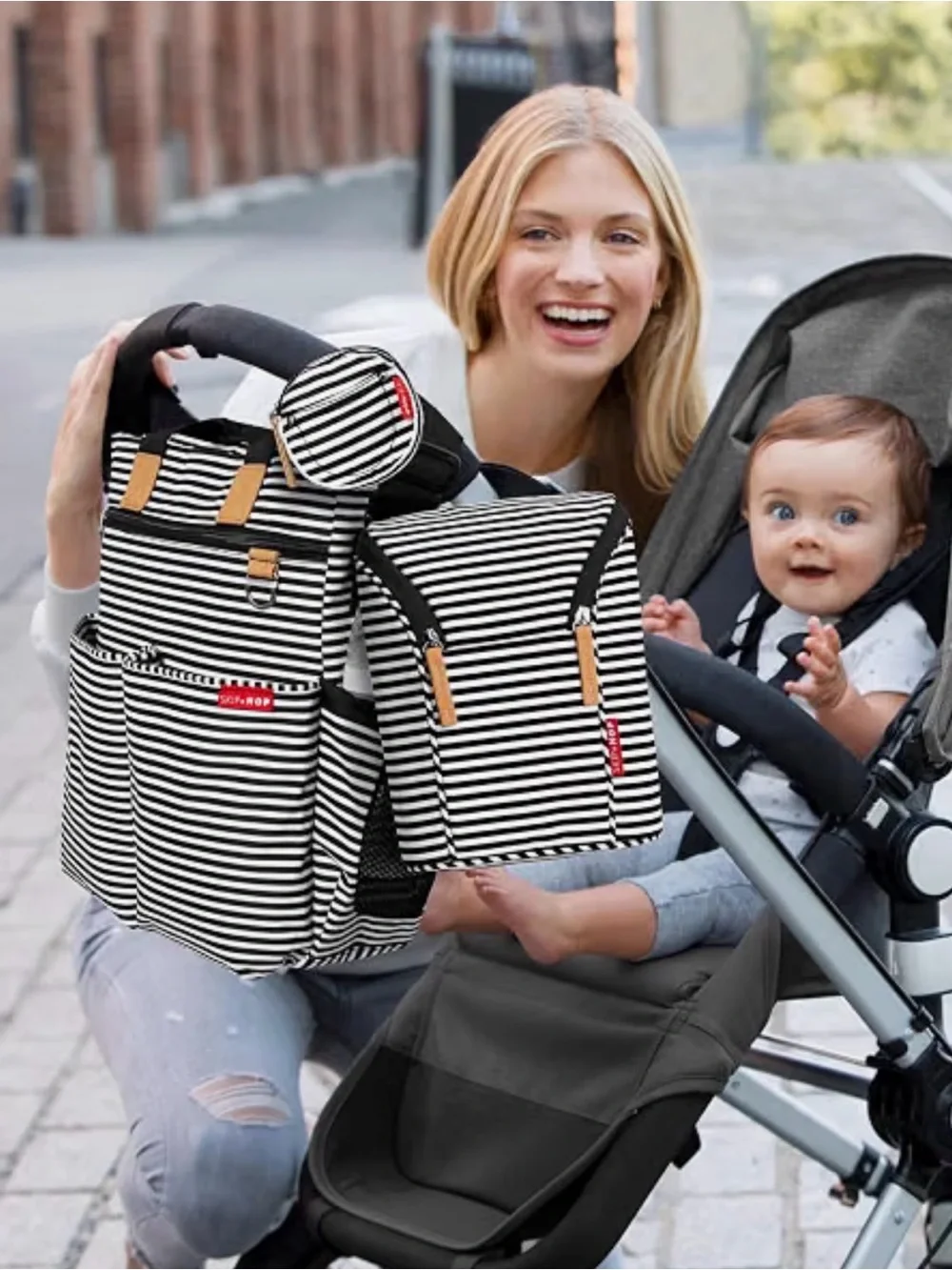 Skip Hop Insulated Breastmilk Cooler and Double Baby Bottle Bag